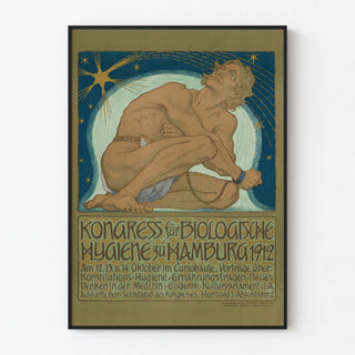 Vintage Poster Kongress für Biologische Hygiene Hamburg 1912