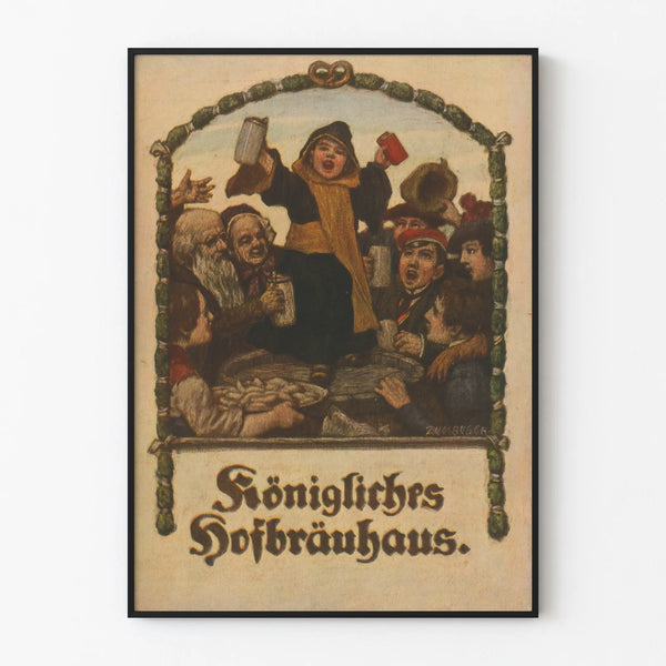 Vintage Königliches Hofbräuhaus wall decoration poster