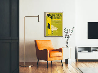 Vintage advertising poster for rattan furniture - Arthur Moldenhauer Berlin