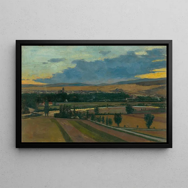 View of Košice - Ákos Aranyossy — framed artwork on a wall