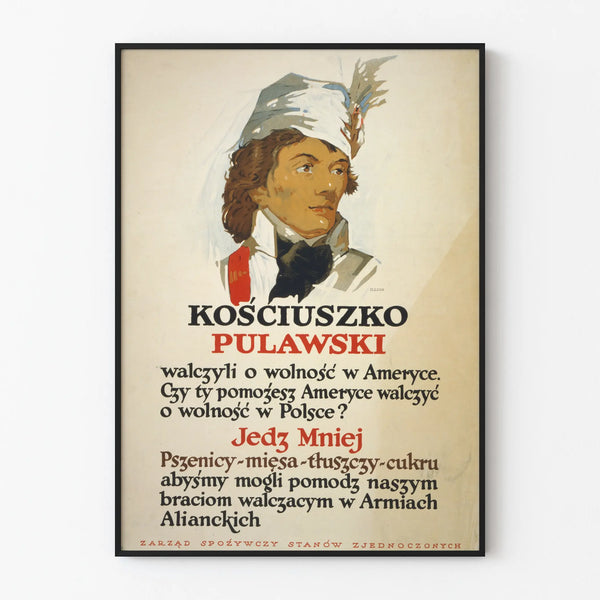 Historical Poster Kościuszko Pulawski - Vintage Patriotic Wall Decoration