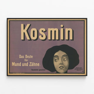 Vintage Kosmin Poster for Oral and Dental Care — framed artwork on a wall