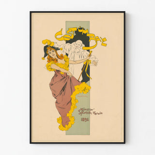 Vintage poster Kostumball artist singer association 1896