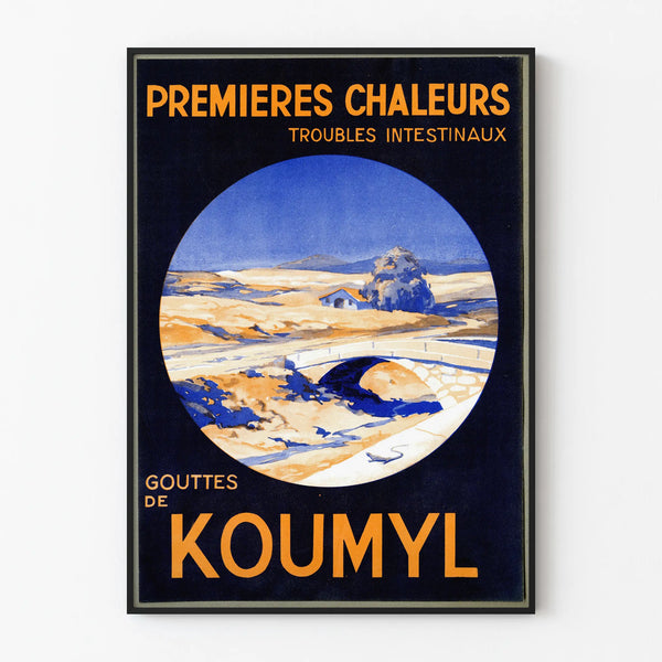 Vintage Advertising Poster for Koumyl Drops for Digestive Troubles
