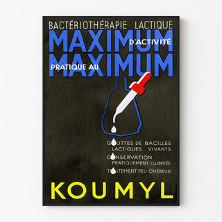 Vintage Poster Bacterial Therapy Lactique Koumyl