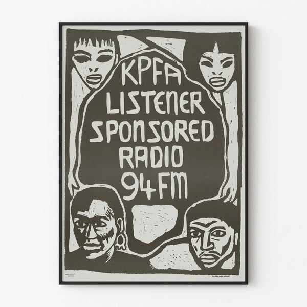 Radio KPFA Listener Sponsored 94 FM Poster - Graphic Wall Decoration
