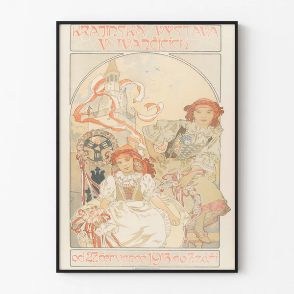 Vintage poster Krajinska Výstava 1913 wall decoration