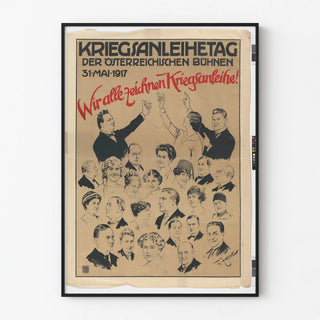 Vintage Austrian propaganda poster 1917 - Kriegsanleihetag