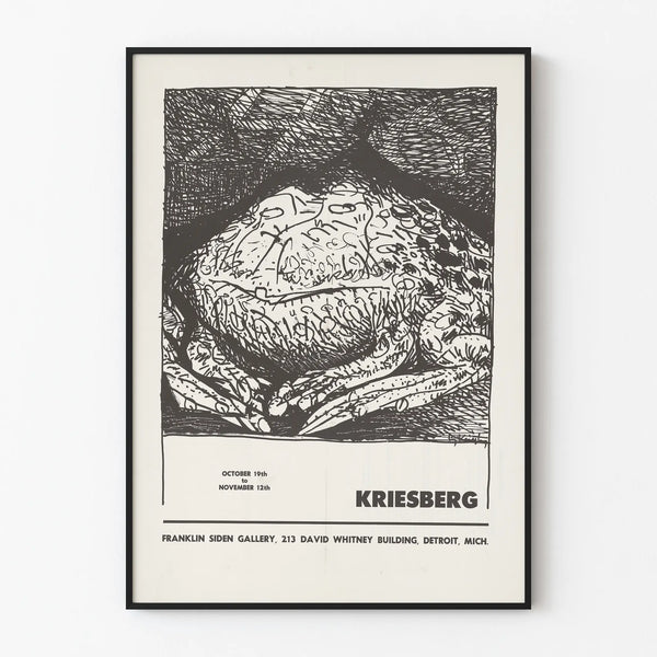 Kriesberg artistic poster with crab illustration - Vintage wall decoration