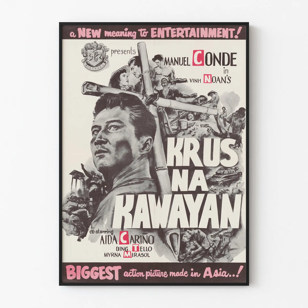 Vintage poster of an Asian action film Krus Na Kawayan