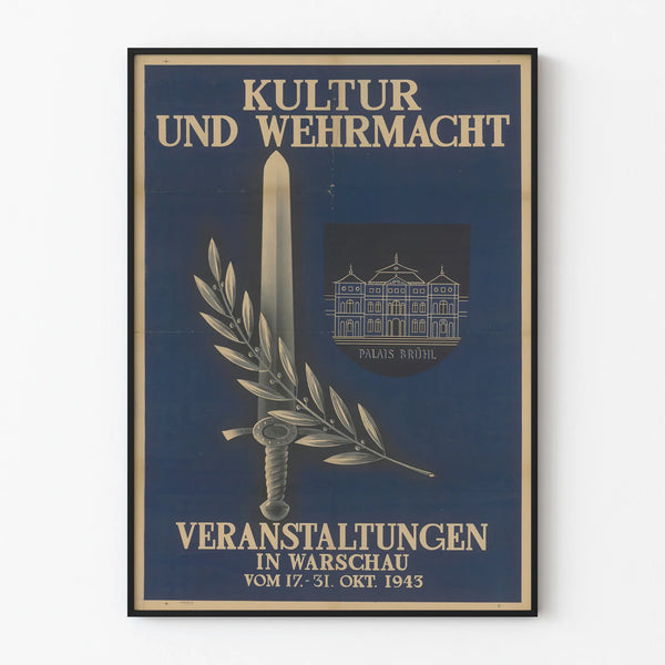Vintage Poster of Culture and Wehrmacht in Warsaw 1943