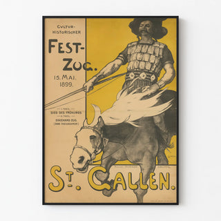Vintage Poster of the Historical Parade in St. Gallen 1899
