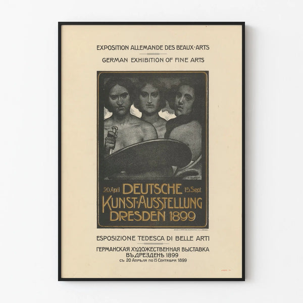 German Fine Arts Exhibition Poster Dresden 1899