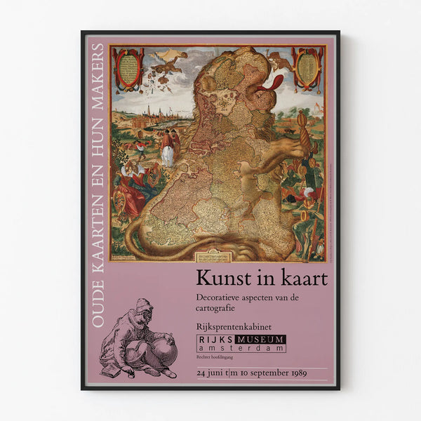 Old Decorative Map Poster - Kunst in Kaart