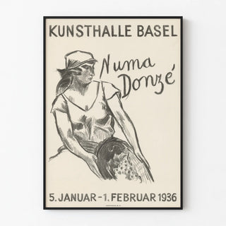Vintage poster Kunsthalle Basel exhibition Numa Donzé 1936
