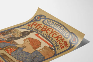 Art Nouveau Poster Kunsthalle P.H. Beyer & Sohn Leipzig
