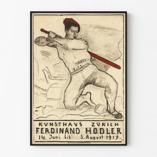 Vintage poster exhibition Ferdinand Hodler Kunsthaus Zürich 1917