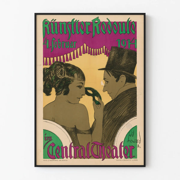 Vintage wall decoration poster Kunstler Redoute 1914