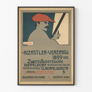 Vintage Artistic Poster Exhibition Kunstler Vereinigung 1899