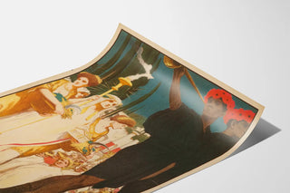 Decorative Art Nouveau Poster of the Kunstlerfest Düsseldorf 1905