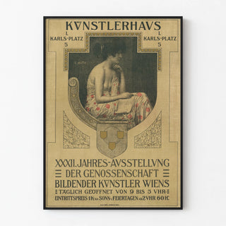 Vintage artistic poster for the annual exhibition of Viennese artists