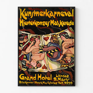 Vintage poster Kunstnerkarneval – Masked ball of the King of Hearts