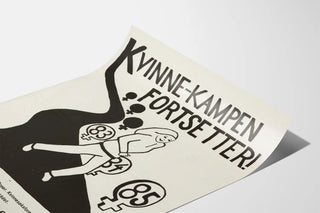 Vintage feminist poster Kvinne-Kampen Fortsetter 1983-1985