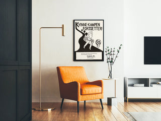 Vintage feminist poster Kvinne-Kampen Fortsetter 1983-1985