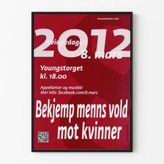 Poster Kvinne Day 2012 - Fight against male violence towards women
