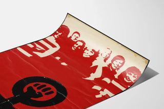 Feminist Decorative Poster Kvinnefronten Red and Black