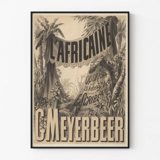 Vintage poster of the opera L'Africaine by G. Meyerbeer
