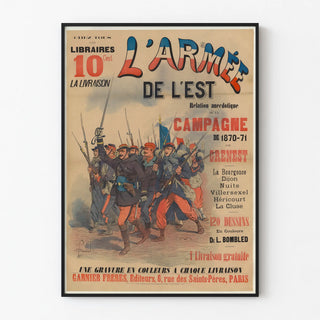 Vintage military poster The Army of the East Campaign 1870-71