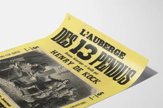 Vintage poster of L'Auberge des 13 pendus by Henry de Kock