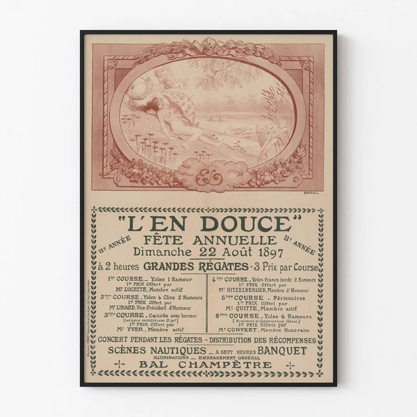 Vintage Poster Annual Celebration L'En Douce 1897 - Historic Wall Decoration