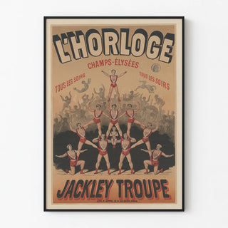 Vintage Poster L'Horloge Jackley Troupe Champs-Élysées