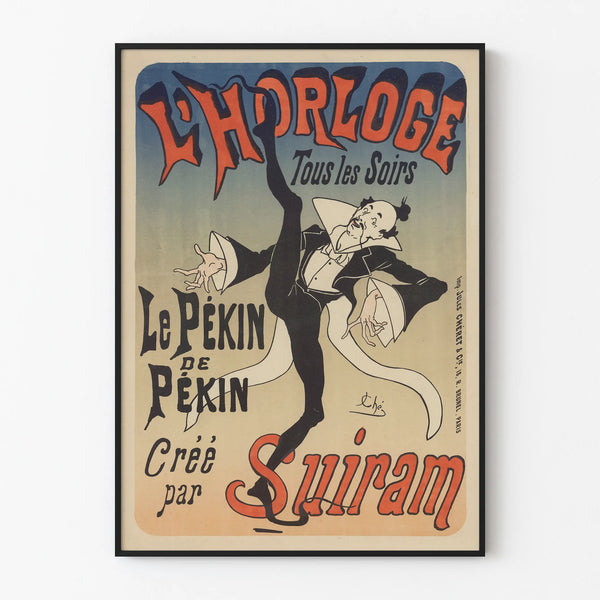 Vintage poster L'Horloge - The Beijing of Beijing creation Suiram