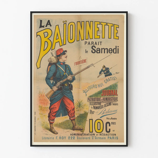 Vintage Poster La Baïonnette Journal Saturday