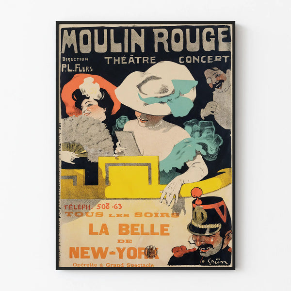 Vintage poster La Belle de New York - Vintage wall decoration