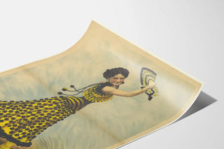 Vintage Poster La Belle Guerrero Dancer in Yellow Dress