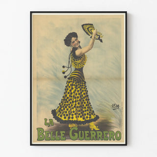 Vintage Poster La Belle Guerrero Dancer in Yellow Dress