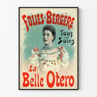Vintage poster Folies-Bergère La Belle Otero