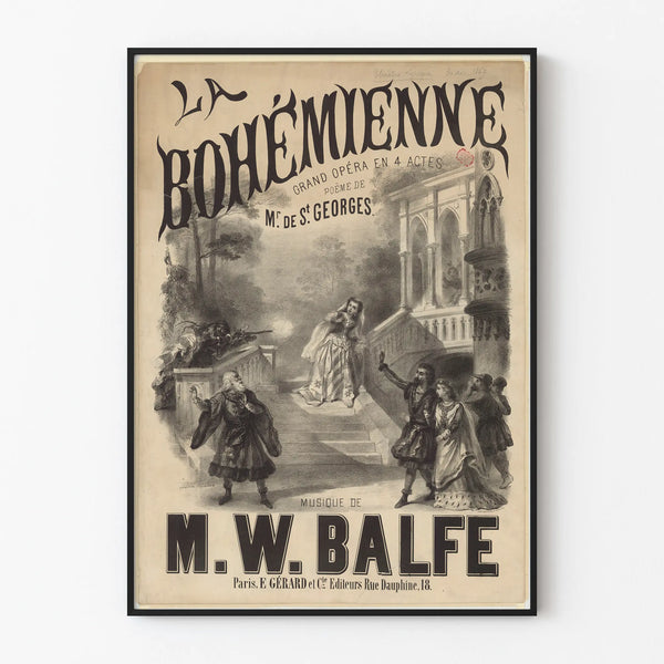 Vintage Poster The Bohemian Grand Opera - Classic Wall Decoration