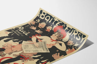 Vintage Poster La Boîte à Fursy Revue Vive la Grève