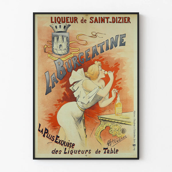 Vintage Poster La Burgeatine Saint-Dizier Liqueur