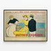 Vintage poster of Exquisite Oysters La Caisse Simon — framed artwork on a wall