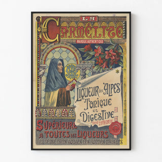 Vintage Poster La Carmélite - Alpine Liqueur, Refreshing and Digestive