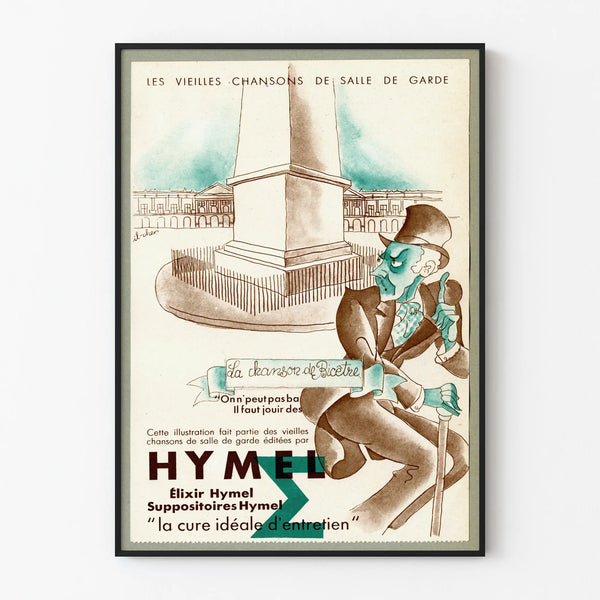 Vintage Poster La Chanson de Bicêtre for Retro Wall Decoration