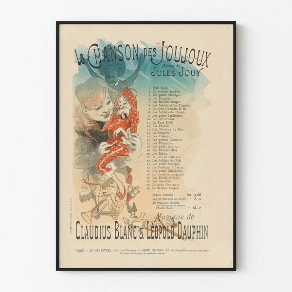 Vintage poster The Song of the Toys - Poetic illustrated wall decoration