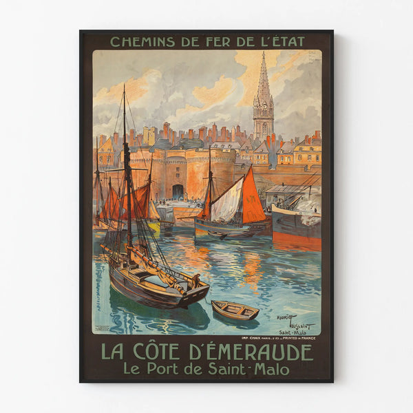 Vintage Poster of La Côte d'Émeraude - The Port of Saint-Malo