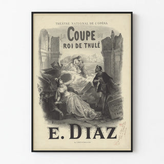 Vintage poster of the opera The King’s Cup of Thulé